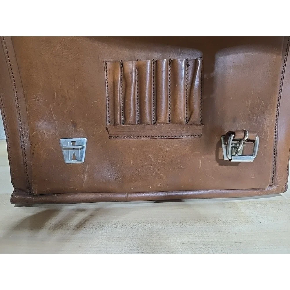 European Natural Leather Bags Messenger Business Travel (No Strap, 1 Buckle) VTG